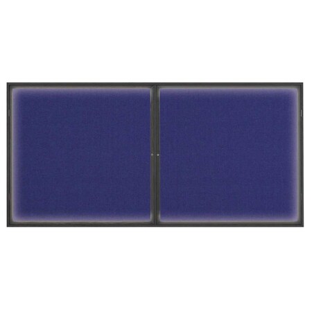 United Visual Products Open Faced Traditional Corkboard, 12x36" UV639A-BLACK-MEDGRY
